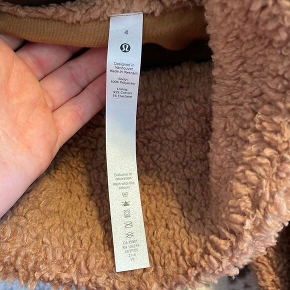 Lululemon Warmth Restore Long Sherpa Pullover Bold Beige 4 - Picture 5 of 10